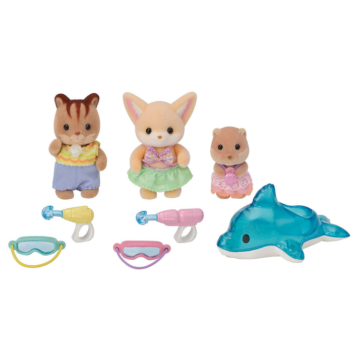 Epoch Sylvanian Families Friendship Water Play Set S-75 Toy Dollhouse for 3+ Years