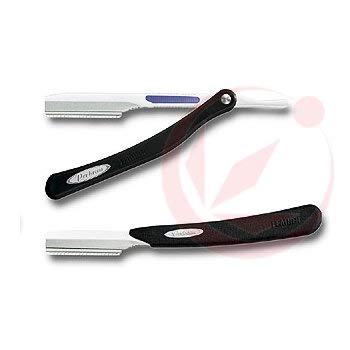 Felet Razor Feather Safety Razor - Leather Handle Straight Type Glossy Black Finis