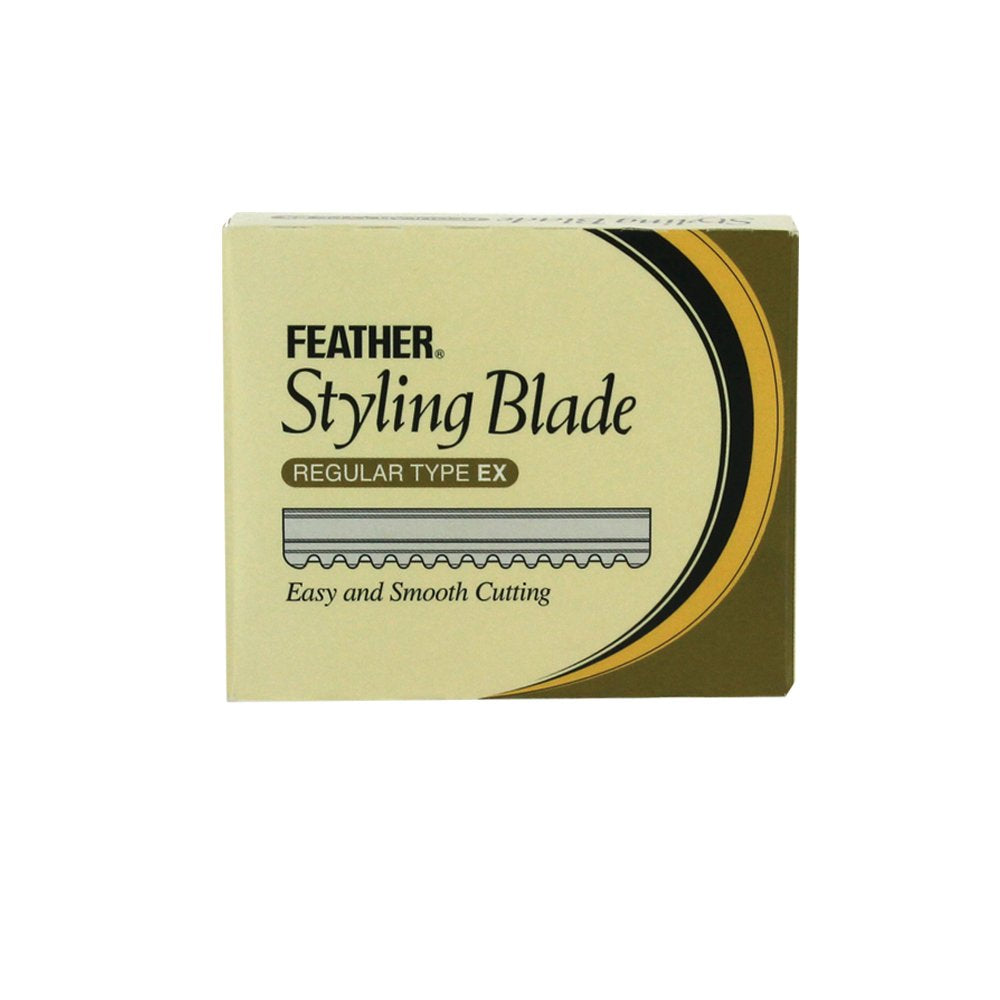 Feather Safety Razor Regular Styling Blade Replacement - 10 Pack Ex Cg