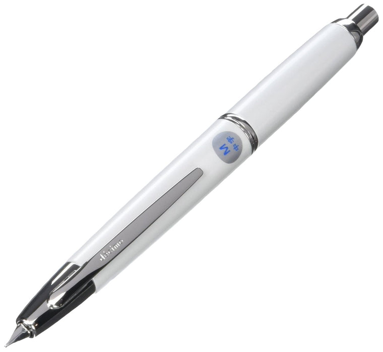 Pilot Decimo Medium Point Capless Fountain Pen in Pearl White Axis