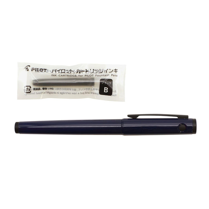 Pilot Lightive Medium/M Stylish Navy Fountain Pen with Lightweight Body