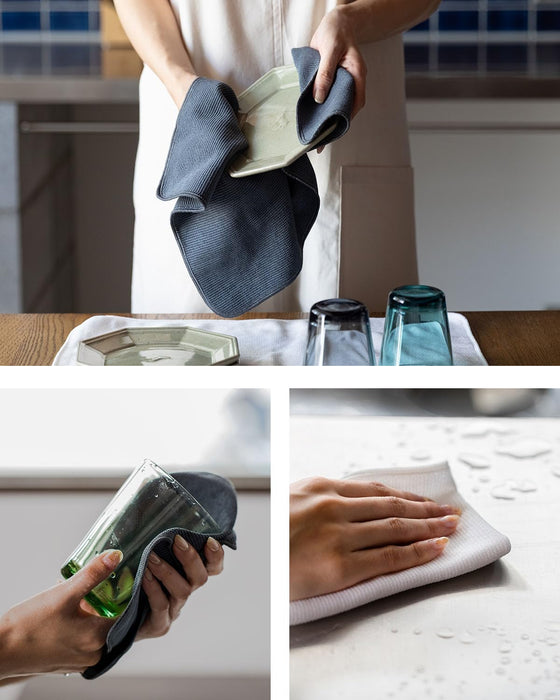 Fukitoru Dishcloth Set of 2 - Highly Absorbent Microfiber Kitchen Towels 30x45cm-Kiichin - The #1 Place for Japanese Goods in Your Hand!