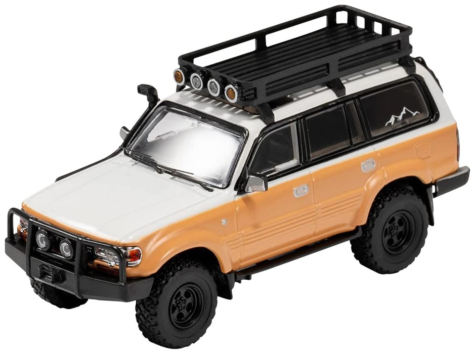 Gaincorp Products 1/64 Toyota Land Cruiser LC80 Off-Road LHD White Brown-Kiichin - The #1 Place for Japanese Goods in Your Hand!