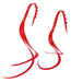 Gamakatsu Sakuragen Silicone Necktie Slit Curly #50 Red Gold Spot-Kiichin - The #1 Place for Japanese Goods in Your Hand!