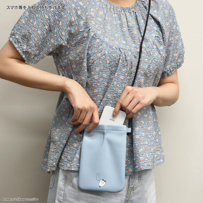 Gourmandise Chiikawa Iiiipocket Smartphone Pouch Hachiware CK-16B Polyurethane-Kiichin - The #1 Place for Japanese Goods in Your Hand!