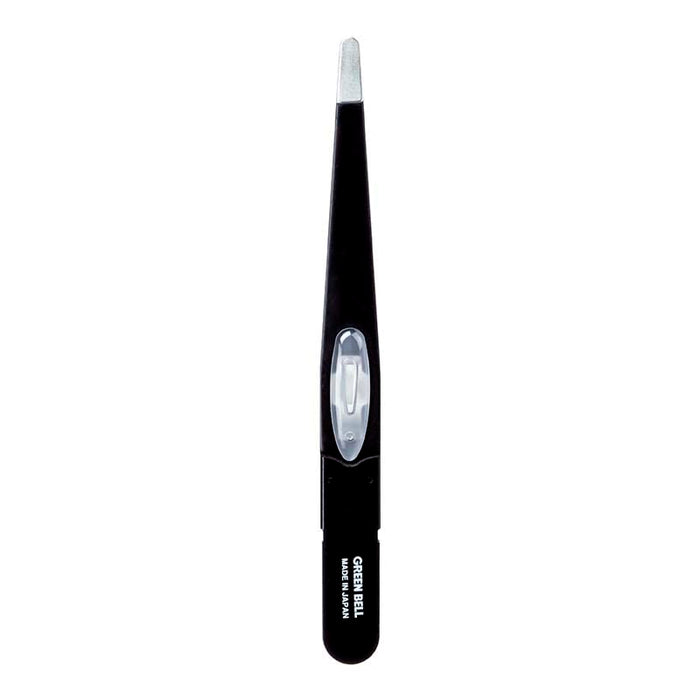 Green Bell Craftsmanship Black Round Tip Tweezers - Precision and Durability