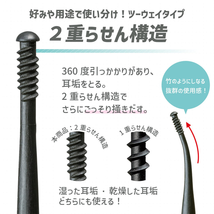 Green Bell Craftsmanship Spiral Rubber Ear Pick Large Brush Blue G-2192