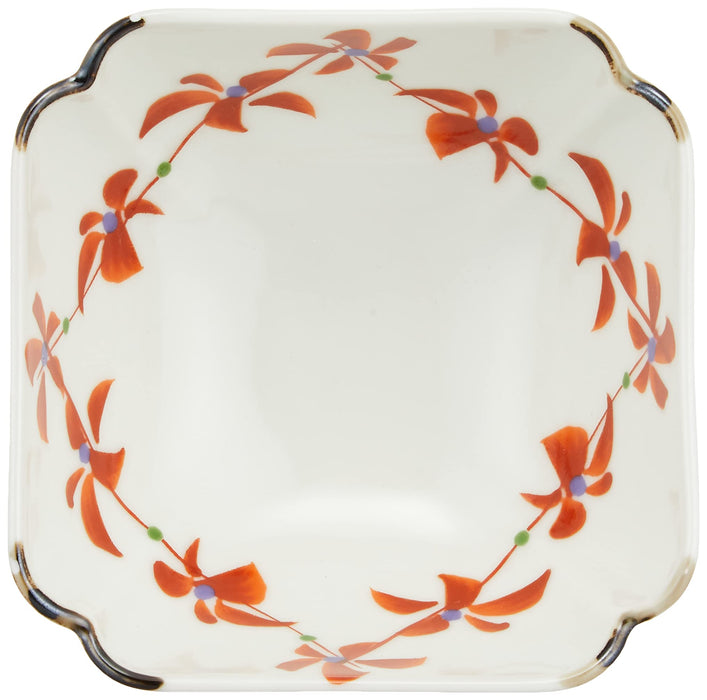 HAMATO Hasami Ware 8cm Small Red Lotus Plate White 138133