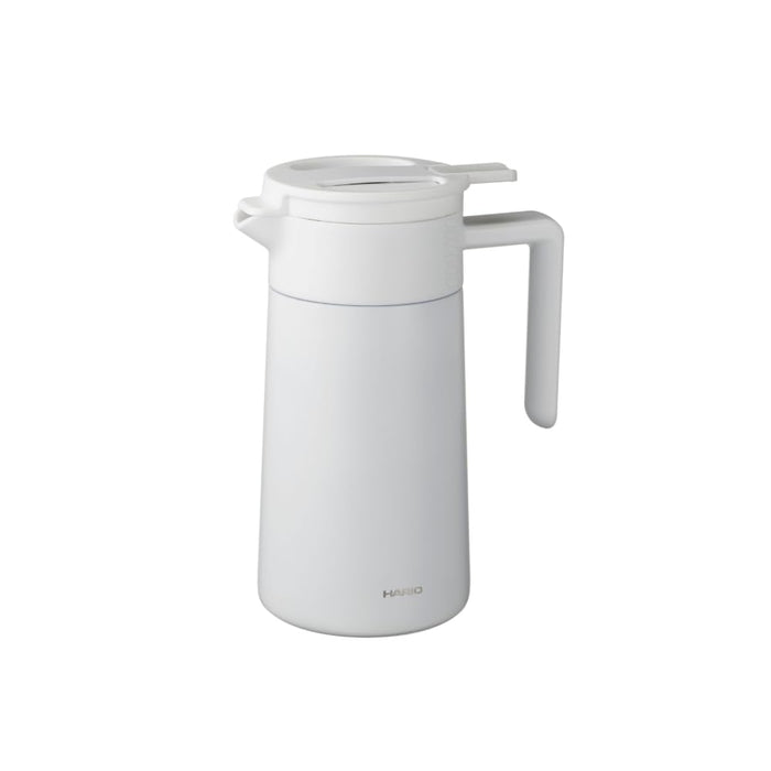 Hario White Double-Layer Thermal Coffee Pot 600Ml Ceramic Coated Vacuum Server