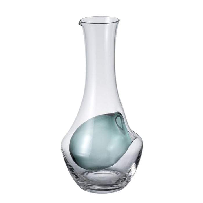 Hario Cool Carafe 360ml Transparent Green Sake Cup with Ice Pocket