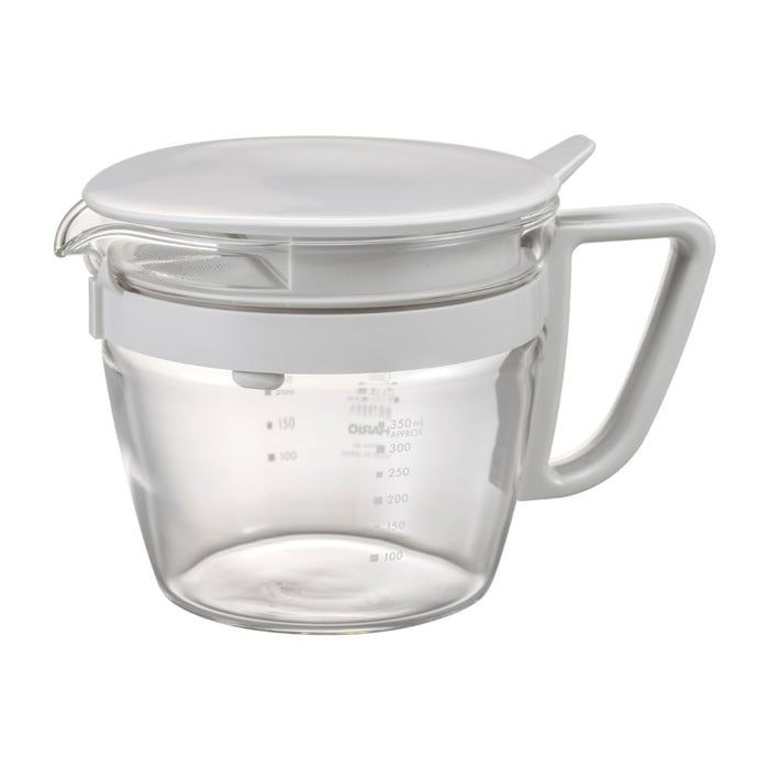 Hario Marti Kyusu Teapot Pale Gray 400ml Glass Made in Japan