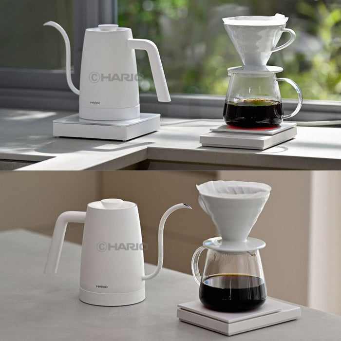 Hario Electric Kettle 800ml White with Temperature Control and Heat Retention