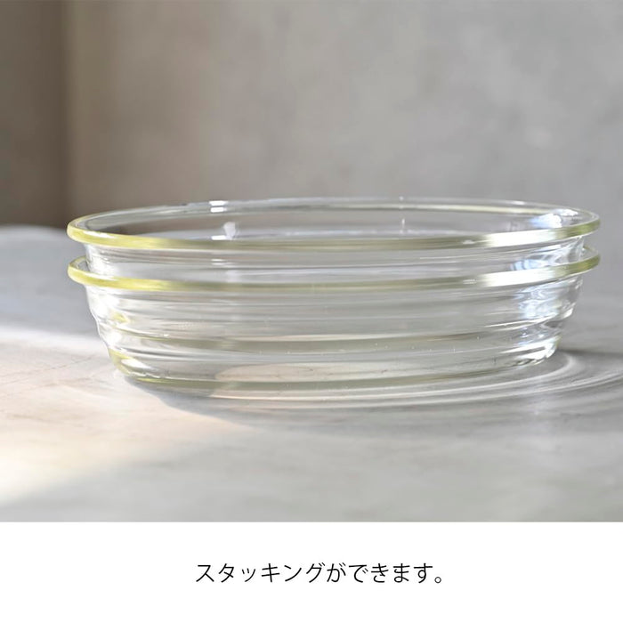 Hario Heat-Resistant Glass Oval Plate 1100ml Made in Japan Clear-Kiichin - The #1 Place for Japanese Goods in Your Hand!