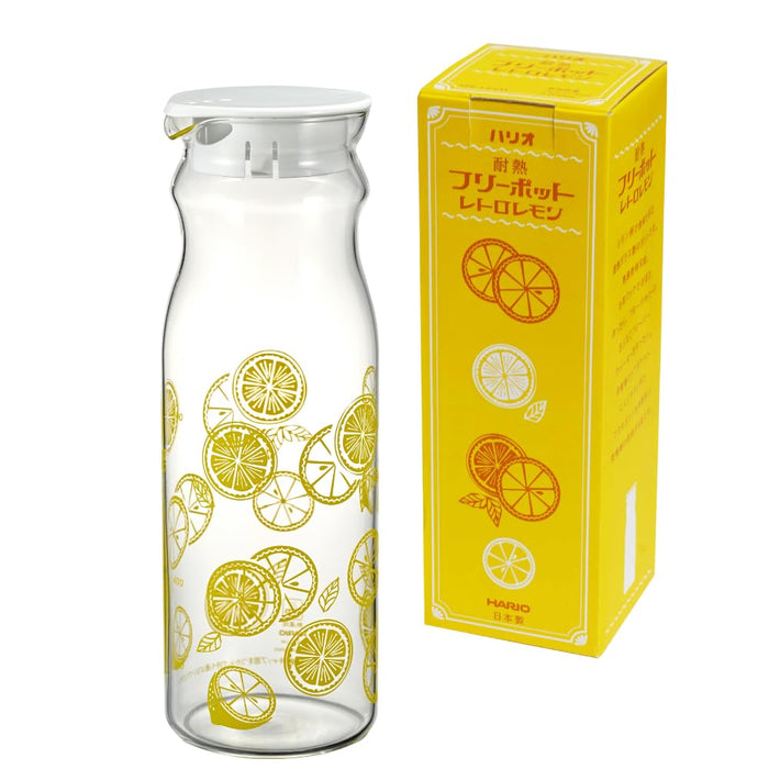 Hario Heat-Resistant Glass Free Pot 1200Ml Retro Lemon Japan Made