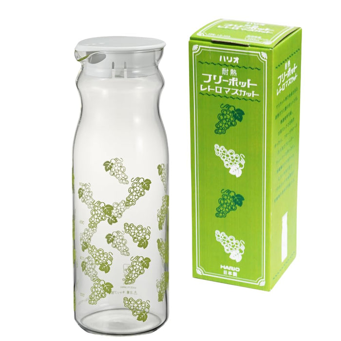 Hario Heat-Resistant Muscat Water Bottle 1200ml Transparent Glass Japan