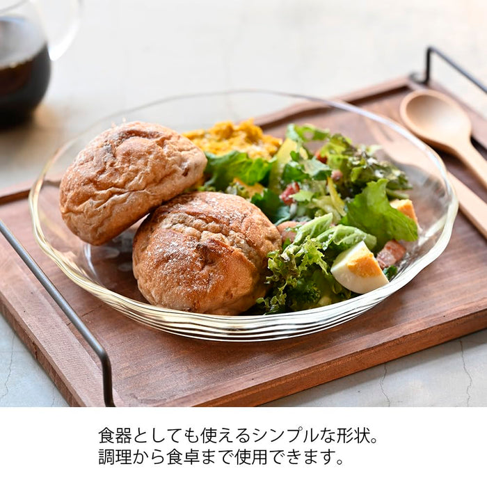 Hario Glass Plate 800Ml Heat-Resistant Clear Gratin Dish Made in Japan-Kiichin - The #1 Place for Japanese Goods in Your Hand!
