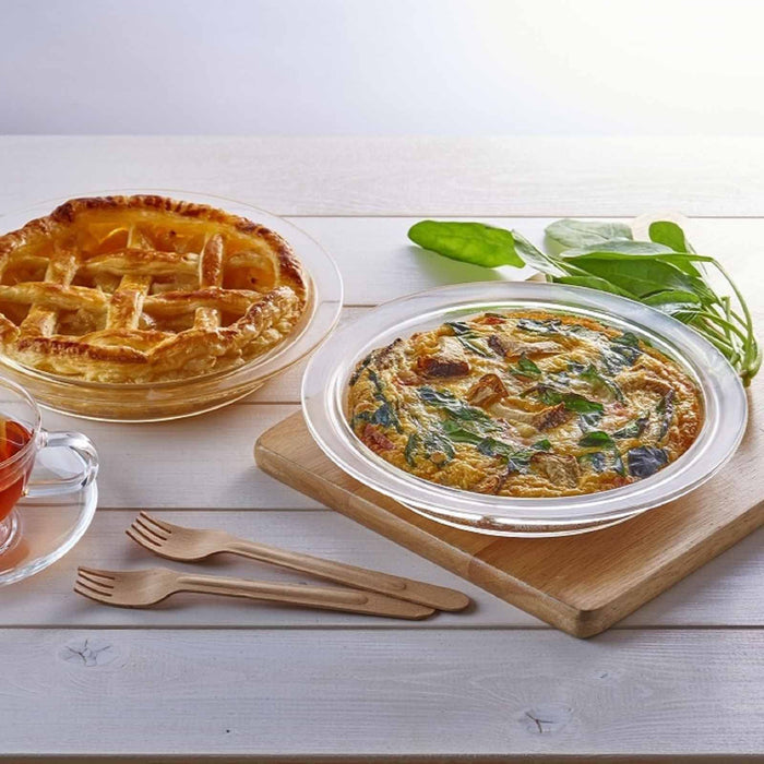 Hario Heat-Resistant Glass Pie Plate 400ml Buono Kitchen HPZ-40-BK Clear-Kiichin - The #1 Place for Japanese Goods in Your Hand!