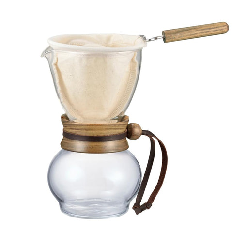 Hario Nel Drip Pot Wood Neck Coffee Maker for 1-2 Cups Gift Set-Kiichin - The #1 Place for Japanese Goods in Your Hand!