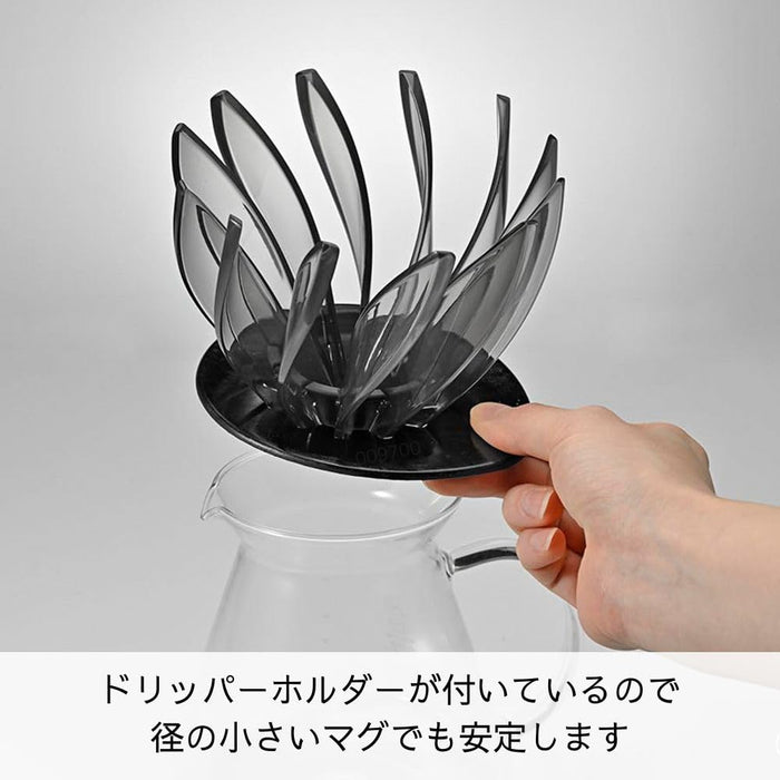 Hario V60 Suiren 02 Black Dripper 1-4 Cups Hand Drip Coffee Maker