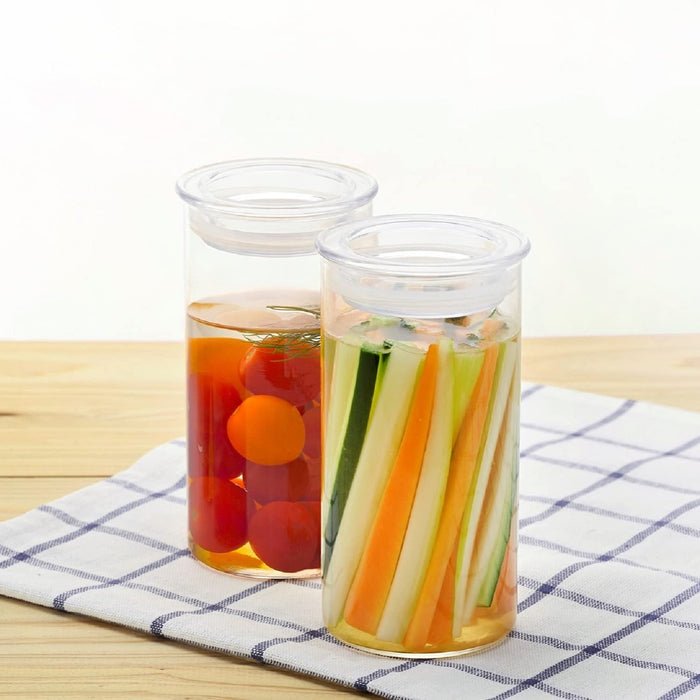 Hario Vinegar Slim Canister 400ml Pickle Storage Container Clear-Kiichin - The #1 Place for Japanese Goods in Your Hand!