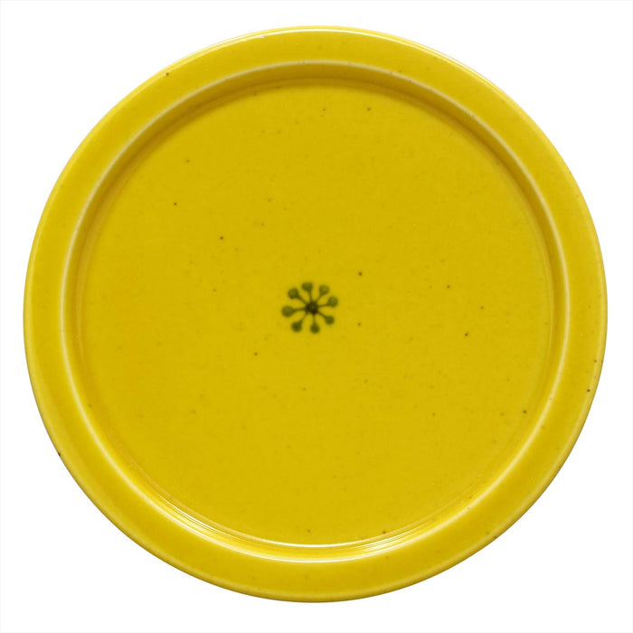 HAMATO Hasami Ware Yellow Cherry Bird Shape Plate with Floral Pattern 403606