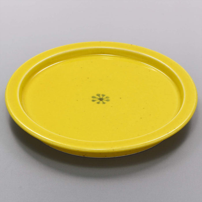 HAMATO Hasami Ware Yellow Cherry Bird Shape Plate with Floral Pattern 403606