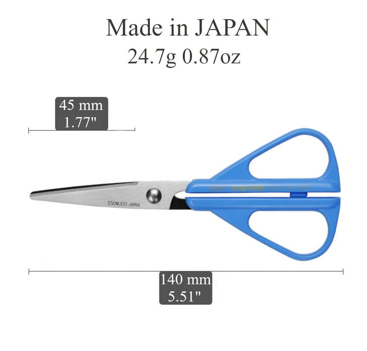 Hasegawa Knives Blue Tapered Scissors Gbs-500-Bu 14cm Total Length 4.5cm Blade