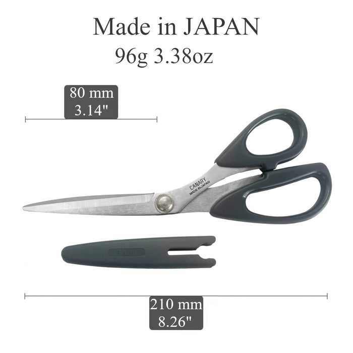 Hasegawa Knives CS-210B Black Cloth Cutting Scissors for Household Use 210mm