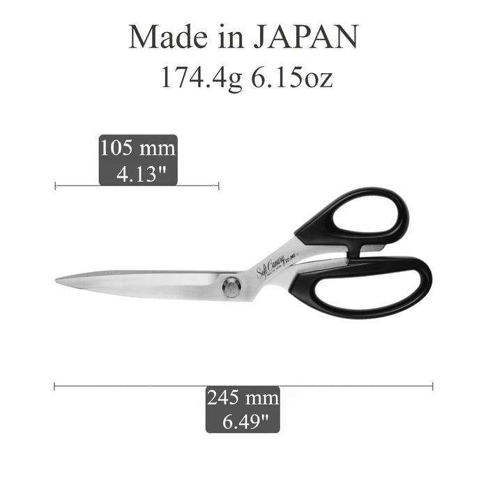 Hasegawa Professional Dressmaking Scissors Soft Canary Black 245mm SC-245