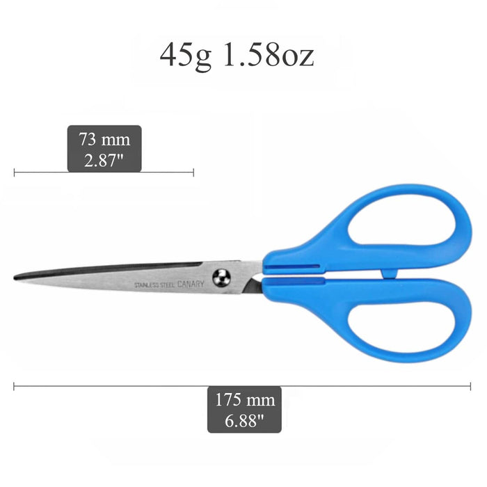 Hasegawa Knives Blue Office Scissors 17.5cm Total Length 7.3cm Blade Length