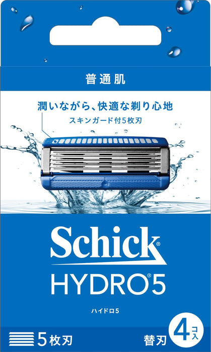 Schick Hydro 5 Replacement Blades 4-Piece Pack with Skin Guard - Blue