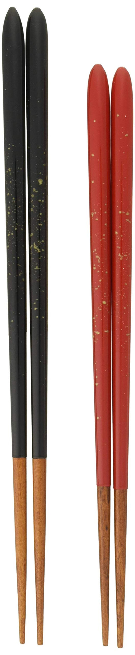 Hyozaemon Wakasa Lacquer Chopsticks Gold Splash Set 23.5/21.5cm-Kiichin - The #1 Place for Japanese Goods in Your Hand!