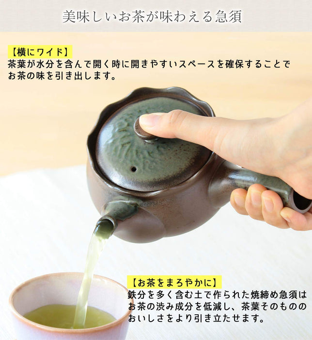 Adding Color To Your Life: Irodori Green Banko-Yaki Teapot 360ml Made in Japan-Kiichin - The #1 Place for Japanese Goods in Your Hand!
