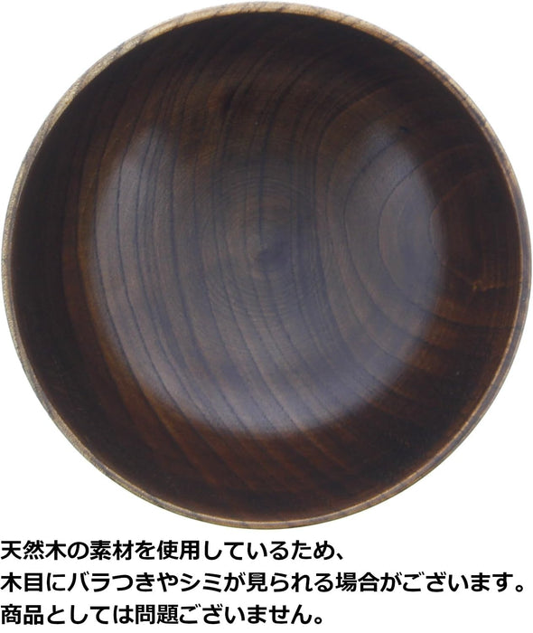 Ishida Lacquered Natural Wood Bowl 7x11.2cm Wooden Dining Essential-Kiichin - The #1 Place for Japanese Goods in Your Hand!