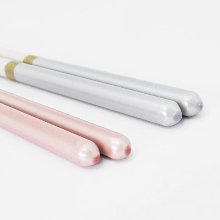 Ishida Dishwasher Safe Chopsticks Set with Box and Rest Champagne Pair 23/21Cm-Kiichin - The #1 Place for Japanese Goods in Your Hand!
