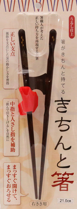 Ishida 21Cm Right-Handed Corrective Chopsticks for Adults Japanese-Made-Kiichin - The #1 Place for Japanese Goods in Your Hand!