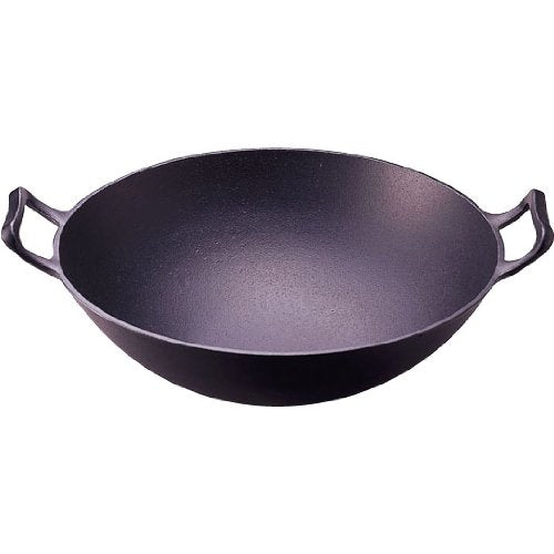 Iwachu Medium Black Nambu Iron Chinese Wok 31.5Cm Direct Heat Safe-Kiichin - The #1 Place for Japanese Goods in Your Hand!