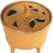 Iwachu Ginkgo Gold Yellow Incense Burner Nambu Ironware 8.5x9cm-Kiichin - The #1 Place for Japanese Goods in Your Hand!