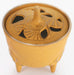 Iwachu Ginkgo Gold Yellow Incense Burner Nambu Ironware 8.5x9cm-Kiichin - The #1 Place for Japanese Goods in Your Hand!