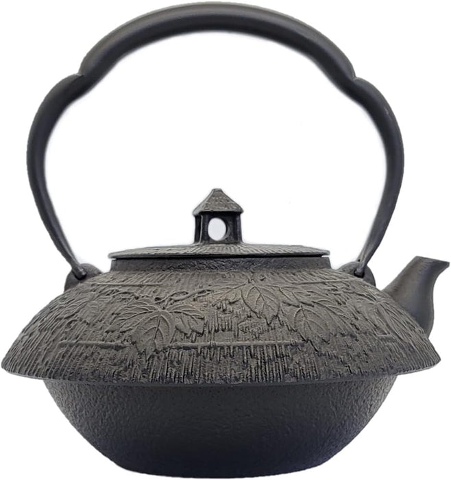 Iwachu Nambu Iron Teapot 1.2L Black Glazed Kamayaki Direct Heat Safe-Kiichin - The #1 Place for Japanese Goods in Your Hand!