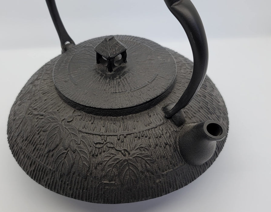 Iwachu Nambu Iron Teapot 1.2L Black Glazed Kamayaki Direct Heat Safe-Kiichin - The #1 Place for Japanese Goods in Your Hand!