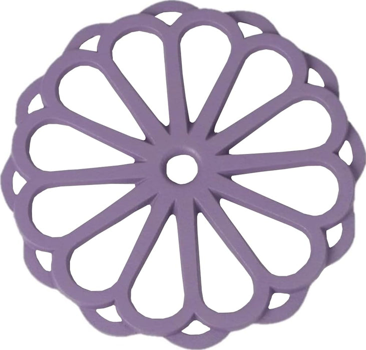 Iwachu Chrysanthemum Lavender Kettle Base Small 17.5cm Nambu Ironware-Kiichin - The #1 Place for Japanese Goods in Your Hand!