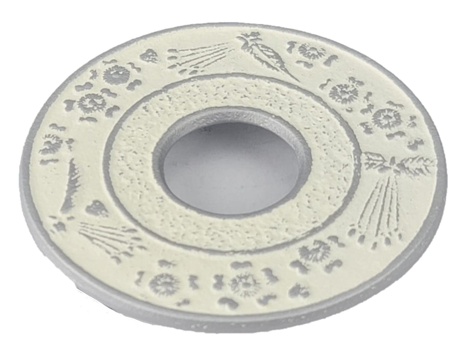 Iwachu Kamashiki Sakura Small Silver Linen 10cm Nambu Ironware 17603-Kiichin - The #1 Place for Japanese Goods in Your Hand!