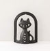Iwachu Nambu Ironware Black Cat Letter Stand 10.5x5x14cm-Kiichin - The #1 Place for Japanese Goods in Your Hand!