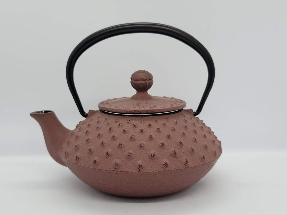Iwachu Teapot 0.35L Flat Arare Chocolate Nambu Ironware Enameled Inside-Kiichin - The #1 Place for Japanese Goods in Your Hand!