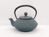 Iwachu Teapot Flat Arare Damman Blue 0.35L Enameled Nambu Ironware-Kiichin - The #1 Place for Japanese Goods in Your Hand!