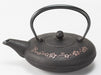 Iwachu Nambu Ironware Teapot 0.6L Japanese Sakura Silver/Black Enameled-Kiichin - The #1 Place for Japanese Goods in Your Hand!