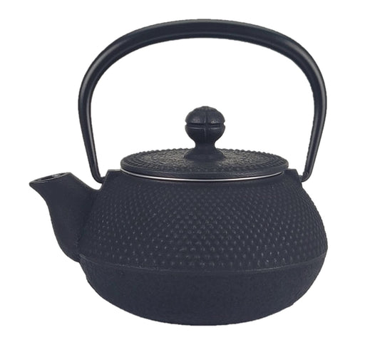 Iwachu 0.32L Black Arare Teapot With Enameled Interior & Lid Nanbu Ironware-Kiichin - The #1 Place for Japanese Goods in Your Hand!