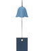Iwachu Nambu Ironware Wind Chime Flower Design Sky Blue 5x5x5Cm-Kiichin - The #1 Place for Japanese Goods in Your Hand!