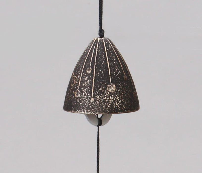 Iwachu Sparkler Gold Black Wind Chime Nambu Ironware 5x5cm 27167-Kiichin - The #1 Place for Japanese Goods in Your Hand!